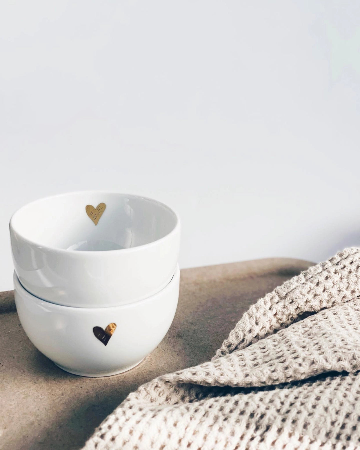 Bol à trempette avec coeur doré